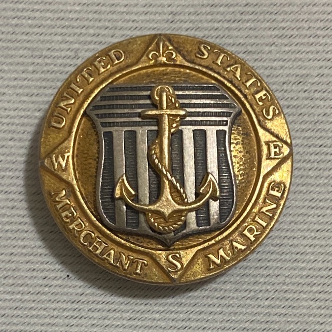 Wwii Sterling Merchant Marine Officer Collar Insignia By AE Company